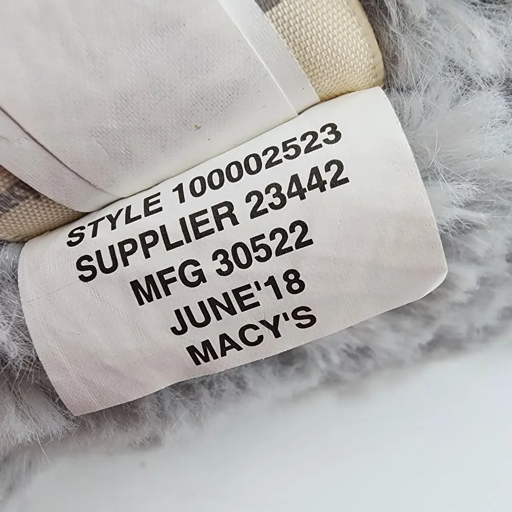 First Impressions Gray Chubby Elephant Plush Stuffed Animal Toy 9